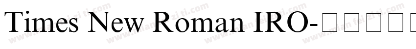 Times New Roman IRO字体转换